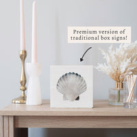 Watercolor Shell Rustic Marlin Block Sign
