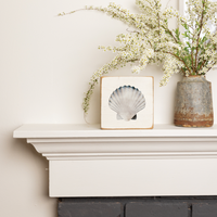 Watercolor Shell Rustic Marlin Block Sign