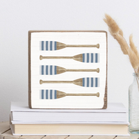 Striped Oars Block Sign