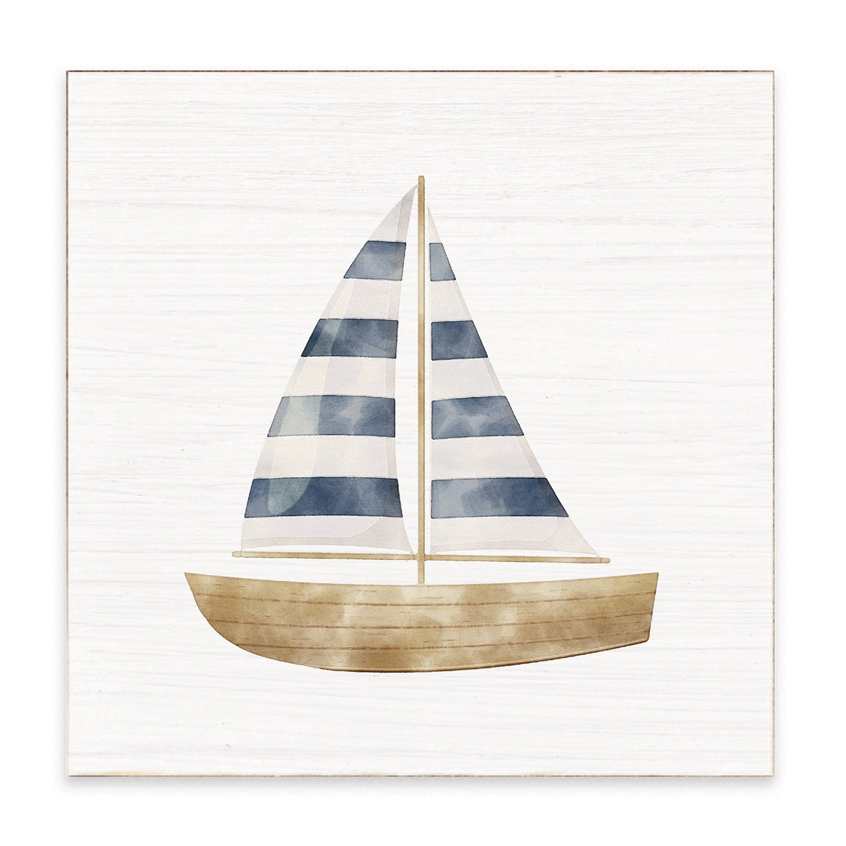 Watercolor Sailboat Block Sign