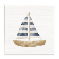 Watercolor Sailboat Block Sign