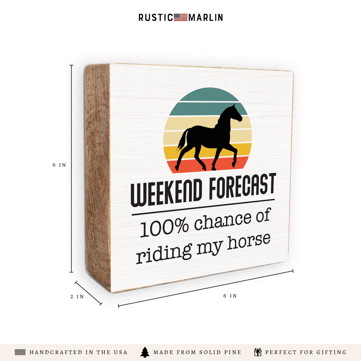 Horse Weekend Forecast Block Sign