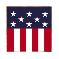 Rustic Flag Wood Block