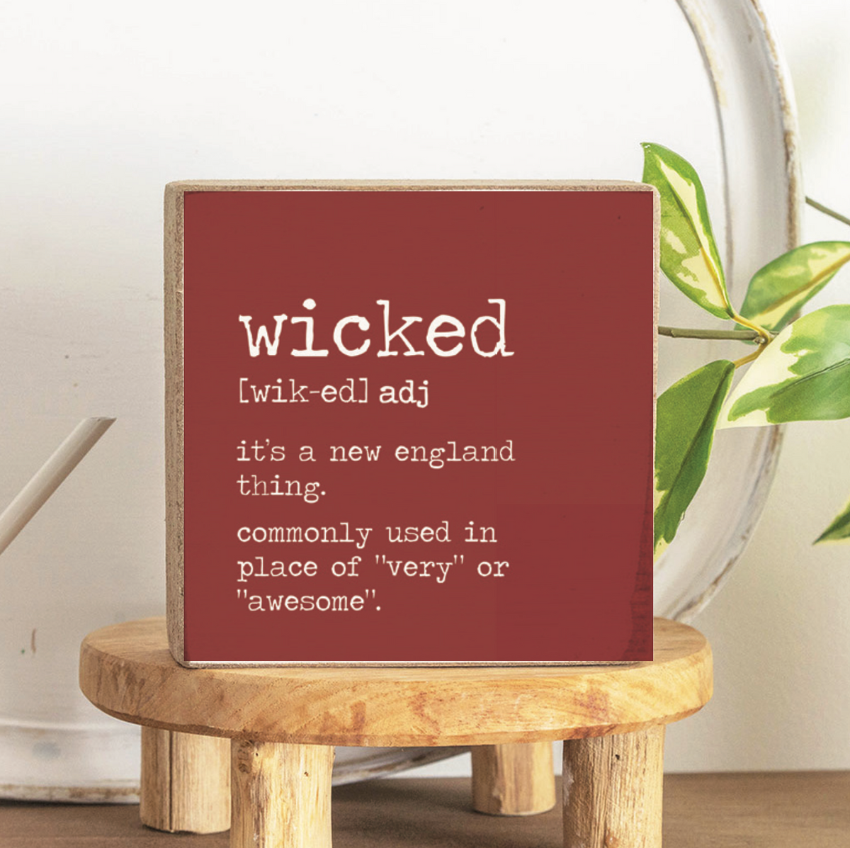 Wicked Definition Block Sign