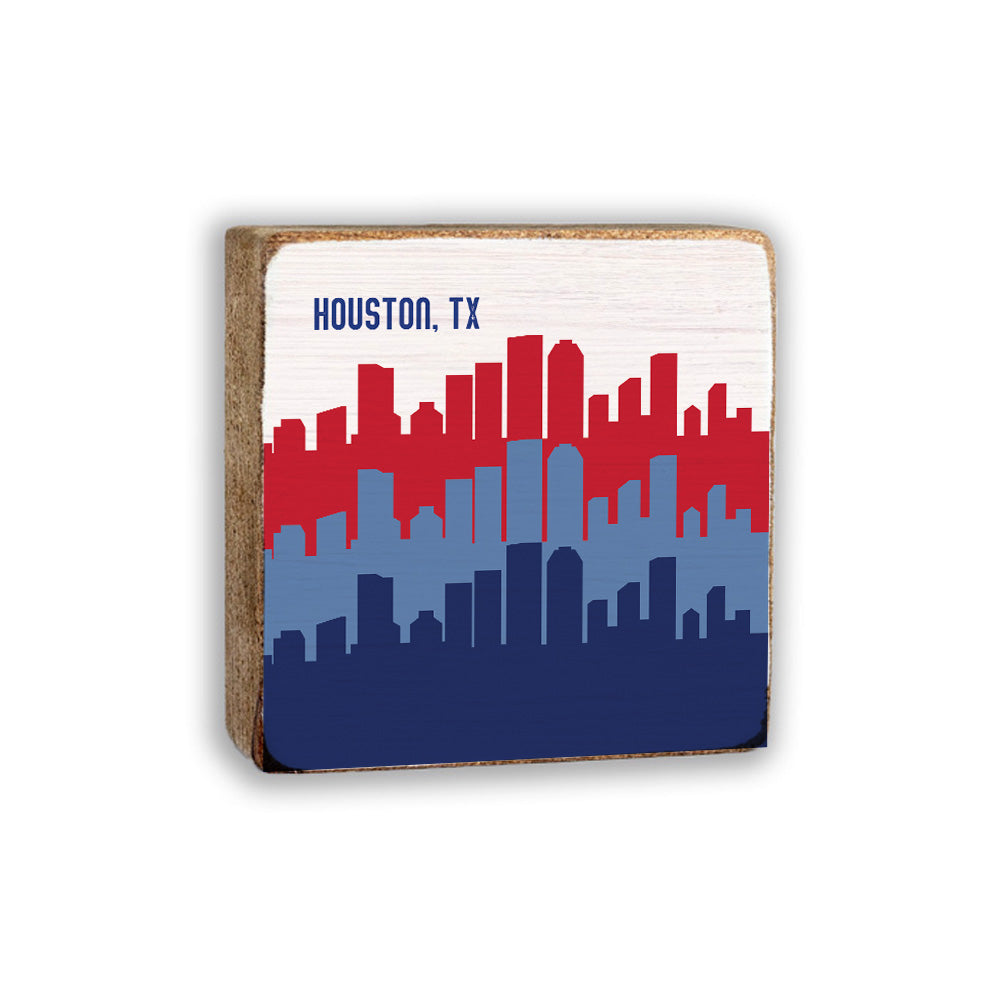 Houston Color Block Skyline Block