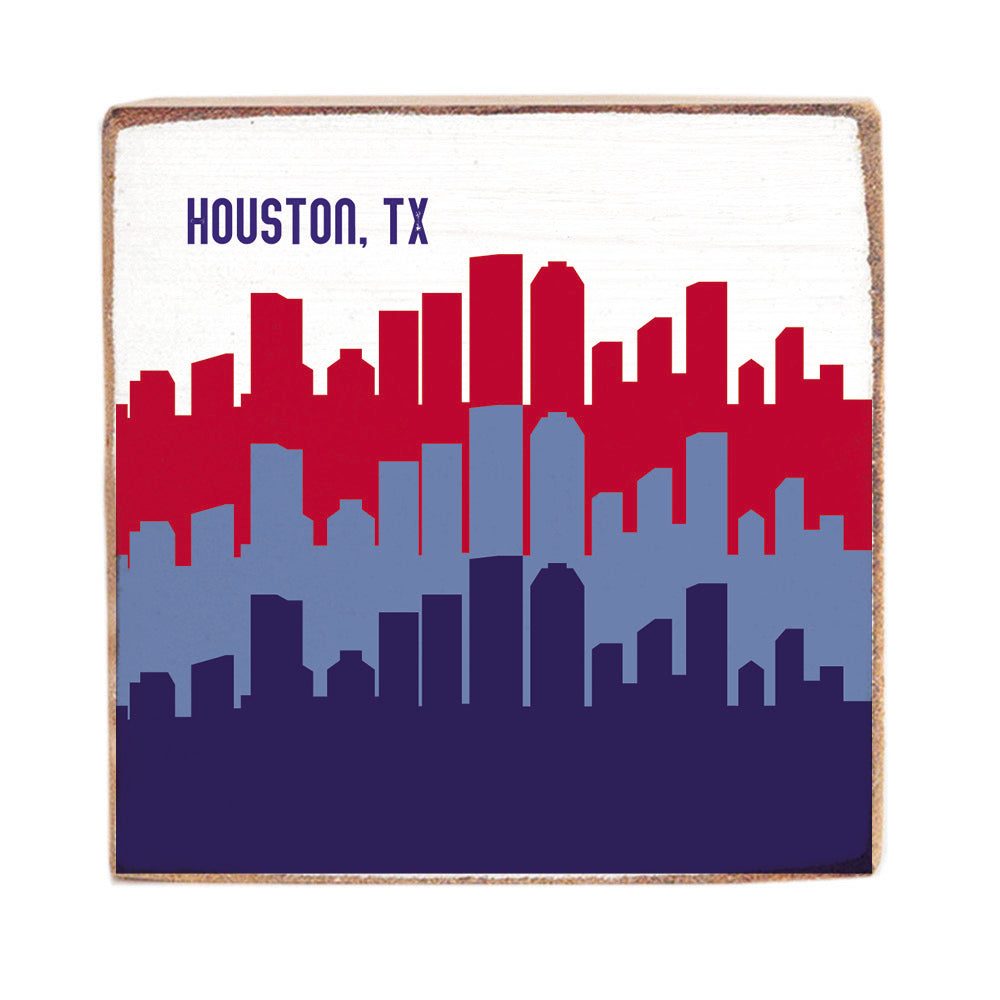 Houston Color Block Skyline Block