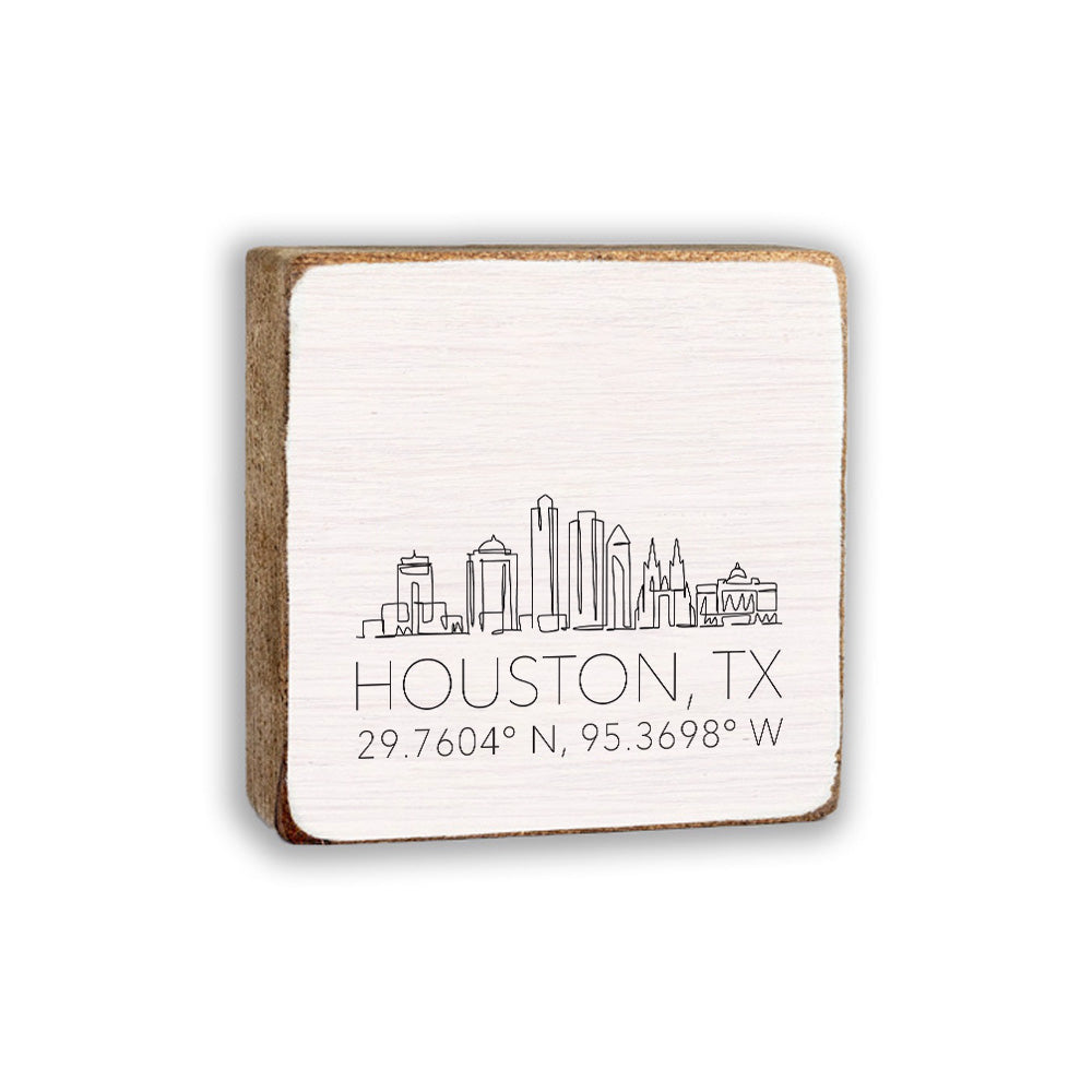 Houston Skyline Coordinates Block
