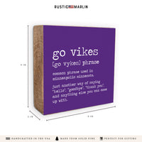 Minneapolis Go Vikes Definition Block Sign