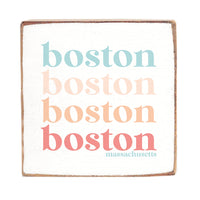 Boston Pastel Block Sign