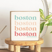 Boston Pastel Block Sign