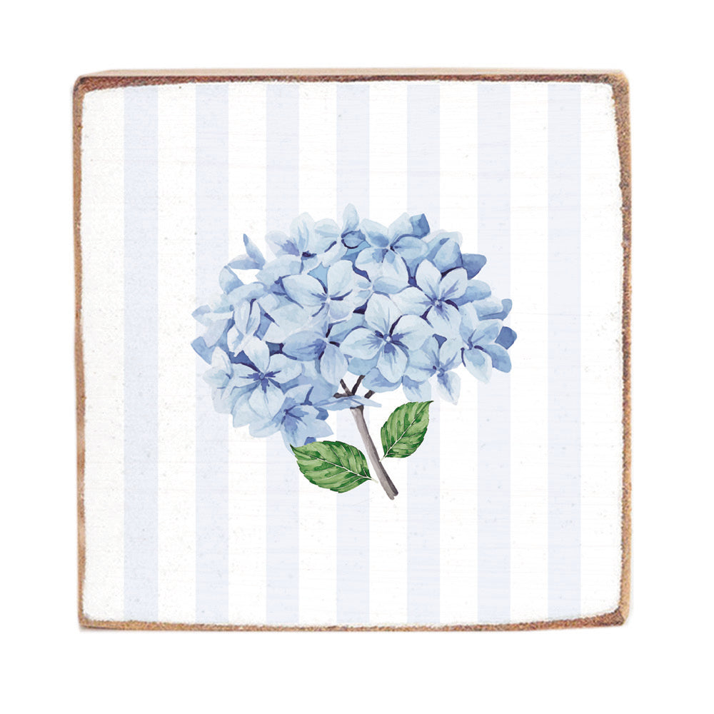 Endless Summer Hydrangea Wood Block