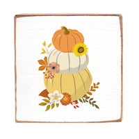Harvest Pumpkins Block Sign