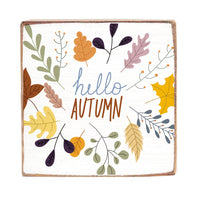 Hello Autumn Block Sign