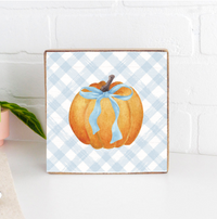 Preppy Pumpkin Block Sign