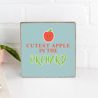 Cutest Apple Wood Block