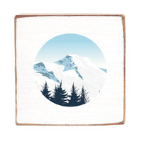 Scenic Mountain Top Wood Block