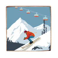 Bluebird Ski Day Block Sign