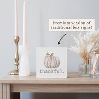 Thankful Pumpkin Block Sign