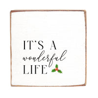 It's a Wonderful Life Block Sign