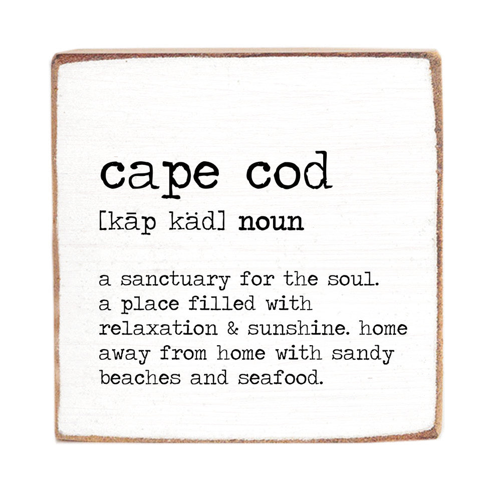 Cape Cod Definition Decorative Wooden Block