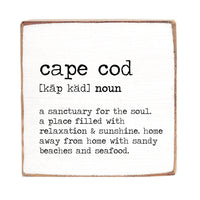 Cape Cod Definition Decorative Wooden Block