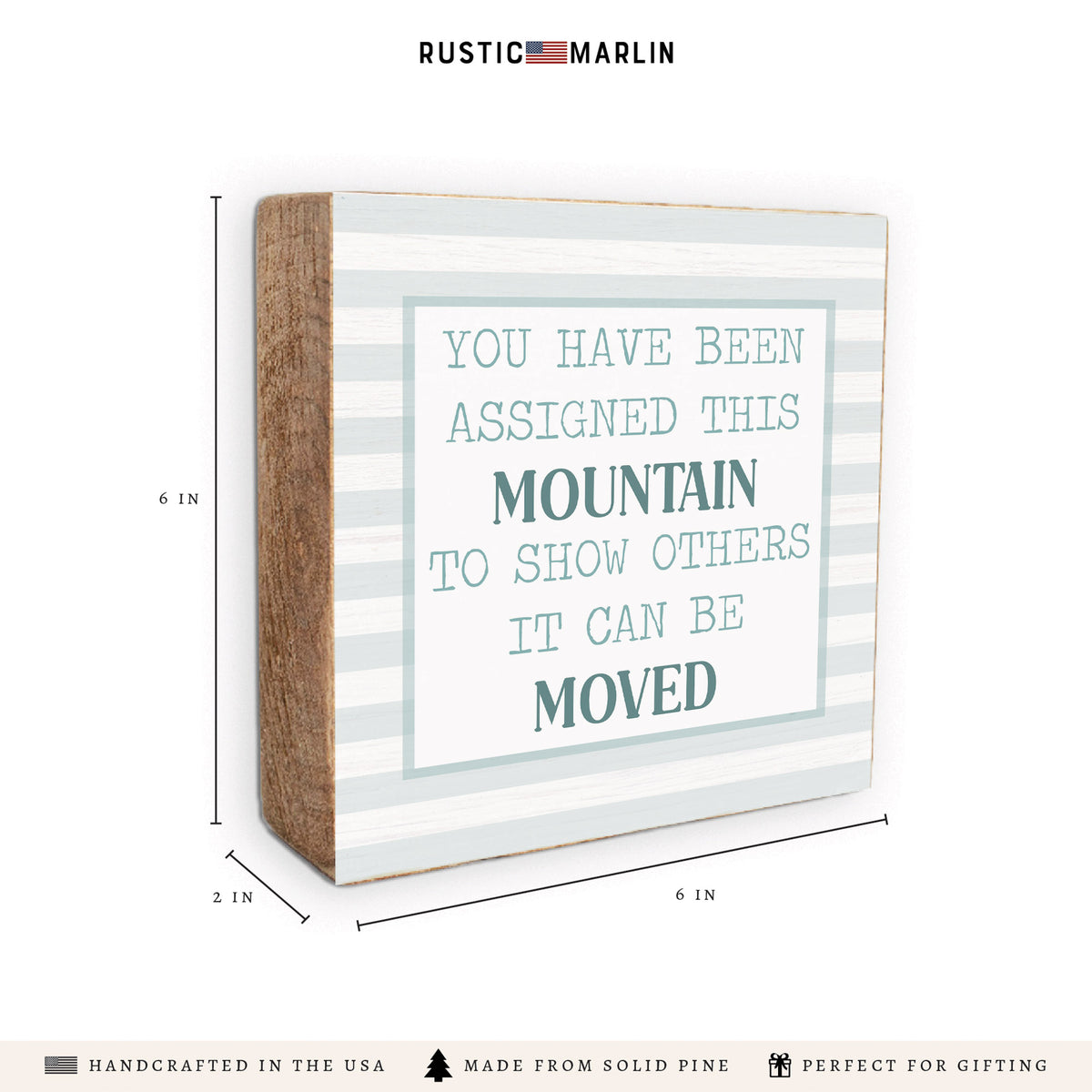 Assigned This Mountain Block Sign