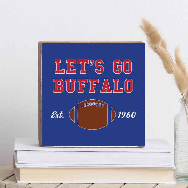 Let's Go Buffalo 1960 Wood Block