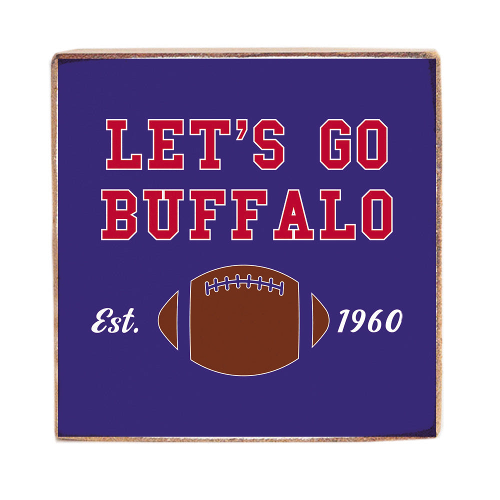 Let's Go Buffalo Block Sign