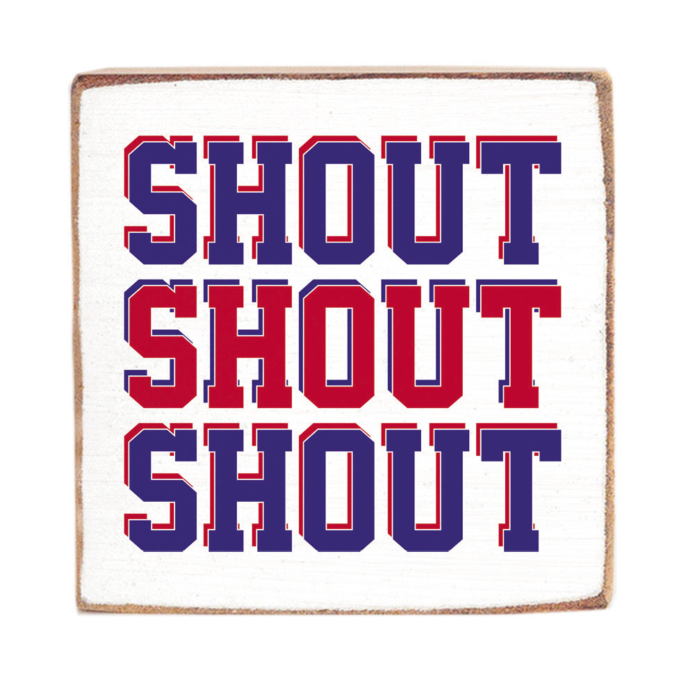 Buffalo Shout Block Sign
