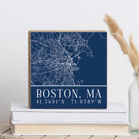 Boston City Grid Coordinates Block Sign
