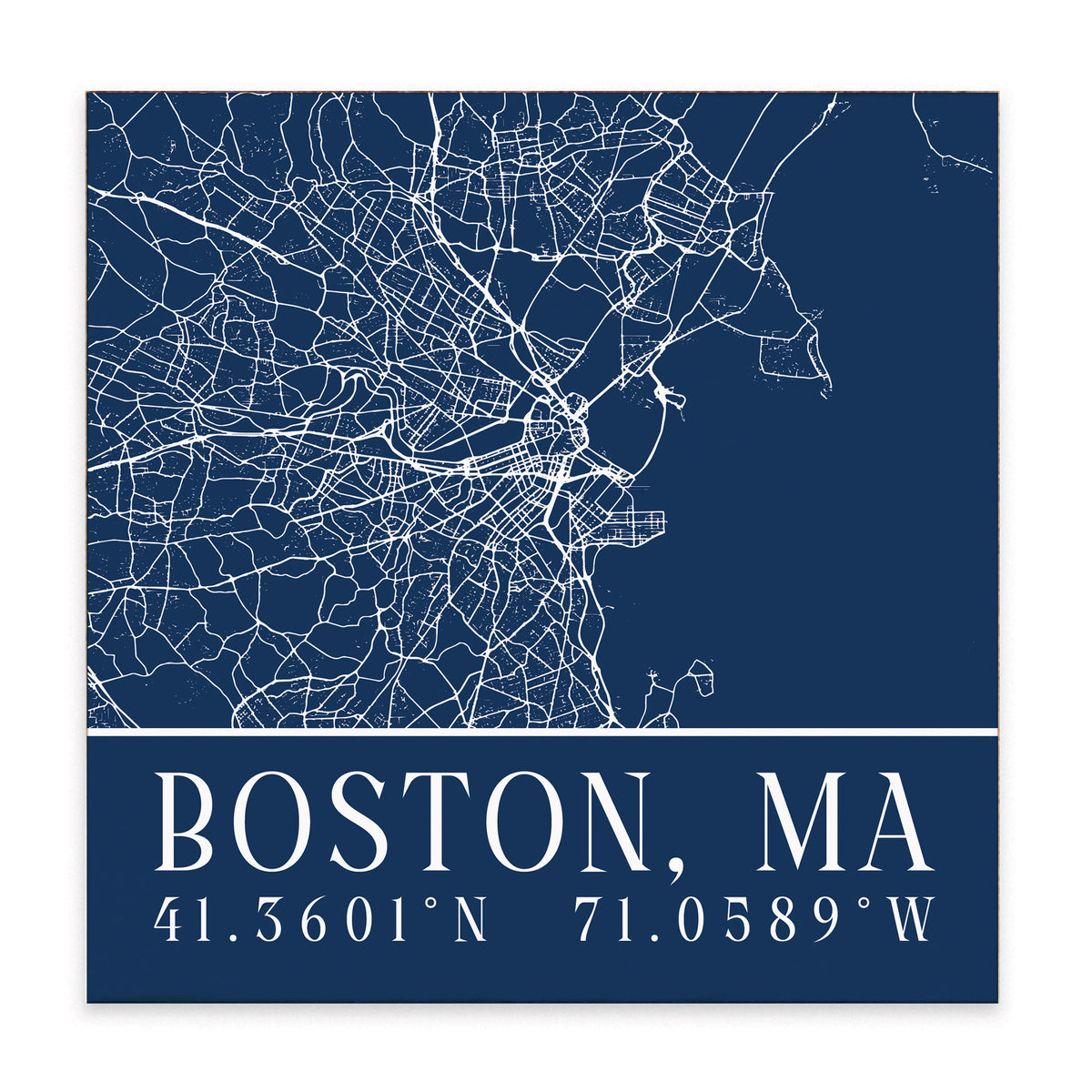 Boston City Grid Coordinates Block Sign