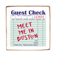 Boston Guest Check Block Sign