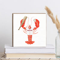 Boston Baseball Lobster Block Sign