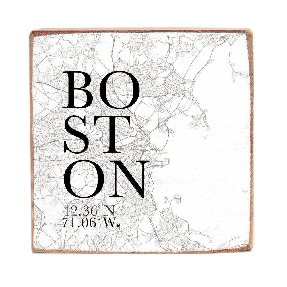 Boston City Grid Block Sign