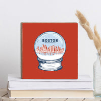 Boston Snow Globe Block Sign