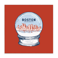 Boston Snow Globe Block Sign