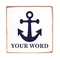Anchor Personalized Wood Block