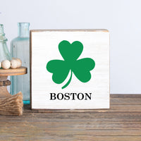 Shamrock Personalized Block Sign