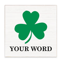 Shamrock Personalized Block Sign