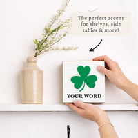 Shamrock Personalized Block Sign