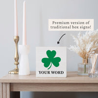 Shamrock Personalized Block Sign