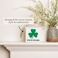 Shamrock Personalized Block Sign