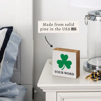 Shamrock Personalized Block Sign