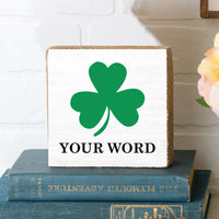 Shamrock Personalized Block Sign