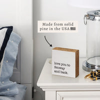 Love You To Personalized Block Sign