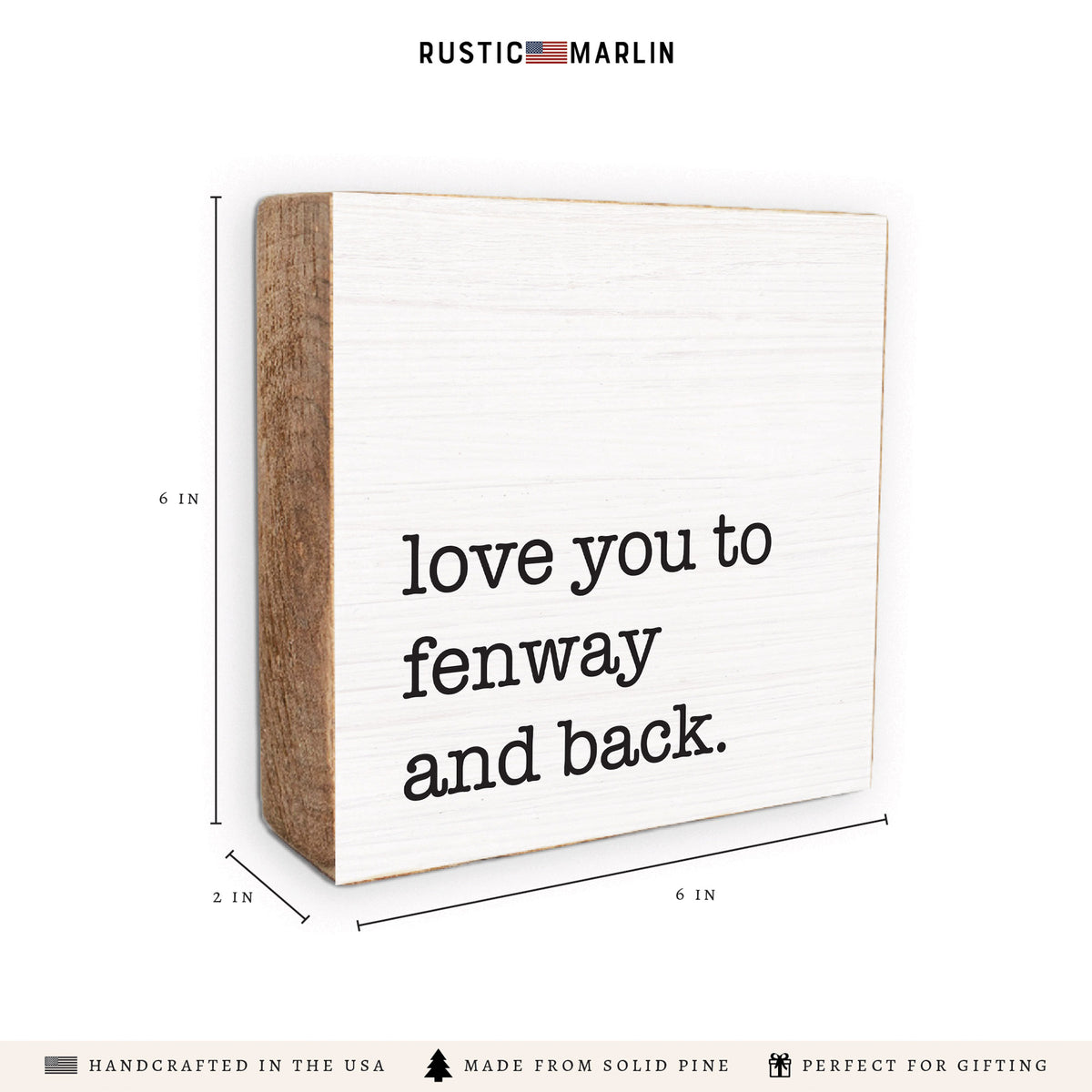 Love You To Personalized Block Sign