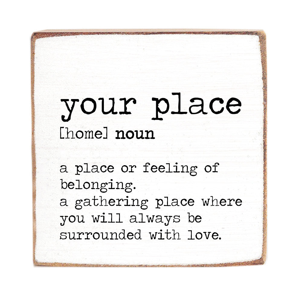 Home Definition Personalized Block Sign