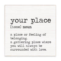 Home Definition Personalized Block Sign