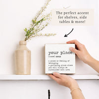 Home Definition Personalized Block Sign