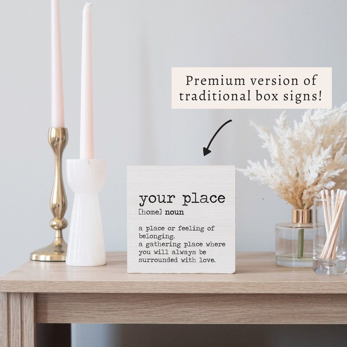 Home Definition Personalized Block Sign